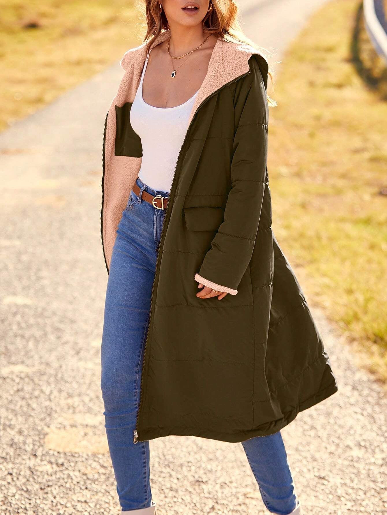 Women'S Winter Fashion Oversize Wool Wool Long Coat Jacket