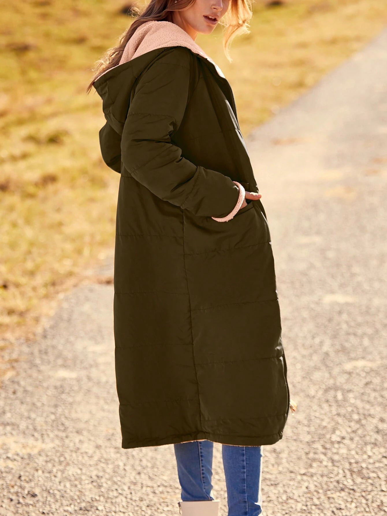 Women'S Winter Fashion Oversize Wool Wool Long Coat Jacket