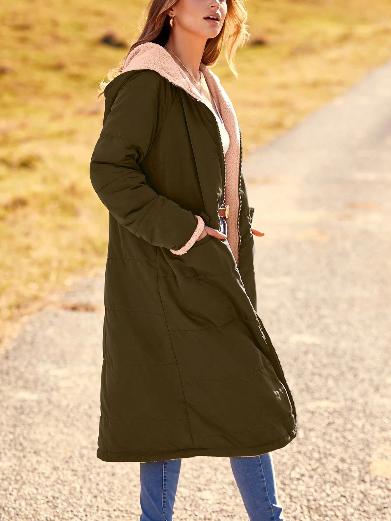 Women'S Winter Fashion Oversize Wool Wool Long Coat Jacket